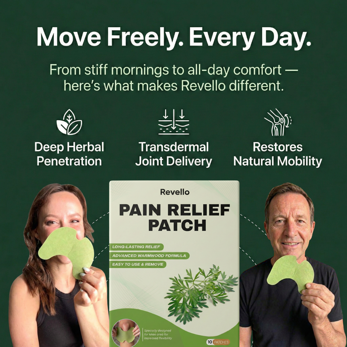 Revello Knee Pain Relief Patches